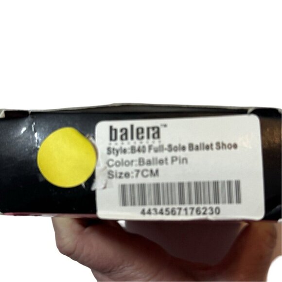BALERA Leather Full-Sole Ballet Shoe Girls Size 7CM Pink Style B40 Dance Lyrical - Picture 7 of 10